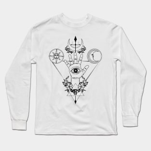 Tarot Sun Moon Map reading Long Sleeve T-Shirt